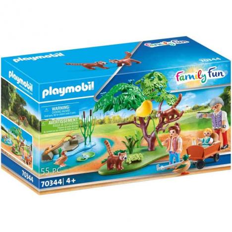 Playmobil 70344 - Family Fun: Recinto Exterior de Pandas Rojos