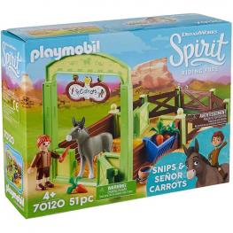 Playmobil 70120 - Spirit Establo Trasqui y Señor Zanahoria