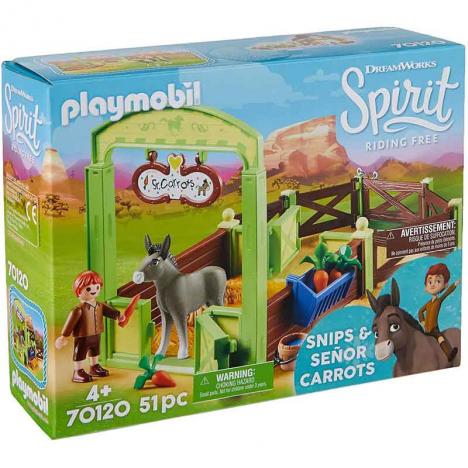 Playmobil 70120 - Spirit Establo Trasqui y Señor Zanahoria