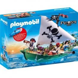 Playmobil 70151 - Pirates: Barco Pirata con Motor Submarino