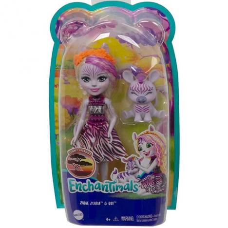 Enchantimals Muñeca Zadie Zebra y Ref