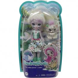 Enchantimals Muñeca Sybill Snow Leopard y Flake (Mattel GJX42)
