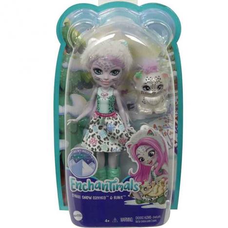 Enchantimals Muñeca Sybill Snow Leopard y Flake