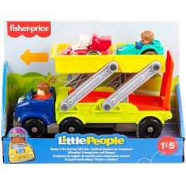 Little People - Camión Portacoches con Rampa Portacoches (Mattel HBX23)