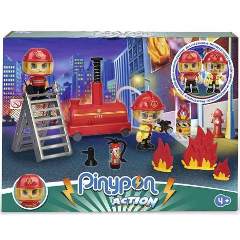 Pin y Pon Action - Bomba de Agua y 2 Bomberos