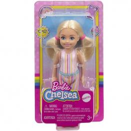 Barbie Club Chelsea - Rubia con Vestido de Rayas (Mattel GXT38)