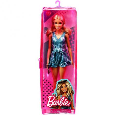 Barbie Fashionista Muñeca rubia con mono tie-dye y accesorios de moda de juguete Mattel GRB65 