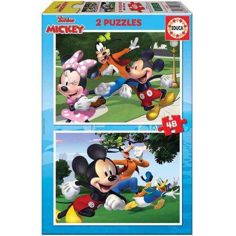 Puzzle Mickey and Friends 2X48 piezas.-