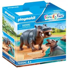 Playmobil 70354 - Family Fun: Hipopótamo con Bebé