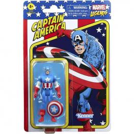 Marvel - Figura Retro Capitán América 9,5 cm (Hasbro F2652)