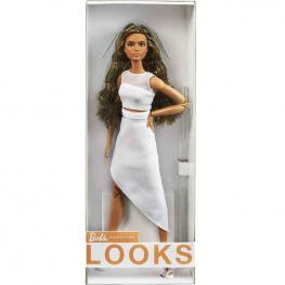 Barbie Looks Pelo Moreno y Vestido Blanco