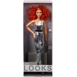 Barbie Looks Pelo Pelirrojo con Mono Plateado (Mattel HBX94)