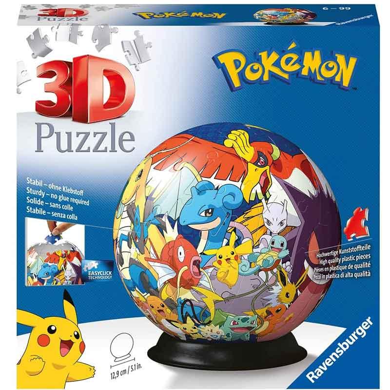tubo torneo Tacto Comprar Puzzle 3D Pokémon Ball (Ravensburger 11785) de RAVENSBURGER-  Kidylusion