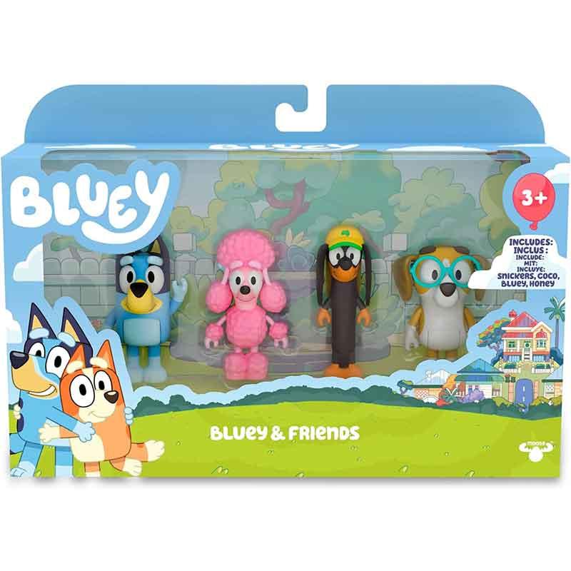 Famosa - Bluey - Pack Figuras Familia y Compañeros de Colección Serie  Dibujos Infantil ㅤ, Famosa