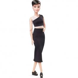 Barbie Looks Pelo Corto Moreno con Vestido Negro (Mattel GXB29)