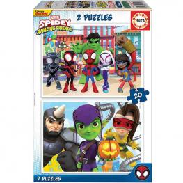 Puzzle Spidey And His Amazing Friends 2x20 piezas
