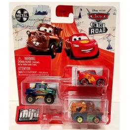 Cars Mini Racers Pack 3 Vehículos (Mattel HJJ20)
