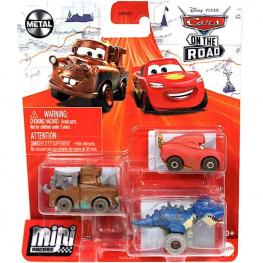 Cars Mini Racers Pack 3 Vehículos (Mattel HJJ19)