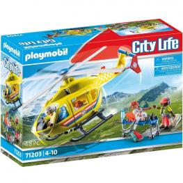 Playmobil 71203 - City Life: Helicóptero de Rescate