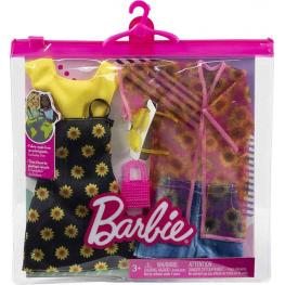 Barbie Pack 2 Modas - Vestido Flores Amarillas (Mattel HBV71)