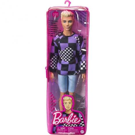 Ken Fashionista - Muñeco Ken Sudadera Corazones a Cuadros (Mattel HBV25)