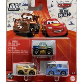 Cars Mini Racers Pack 3 Vehículos (Mattel HLL63)