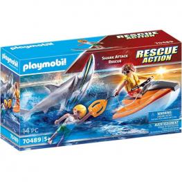 Playmobil 70489 - Shark Attack and Rescue Boat