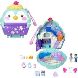 Polly Pocket - Estuche Pastel Pingüino (Mattel HRD34)