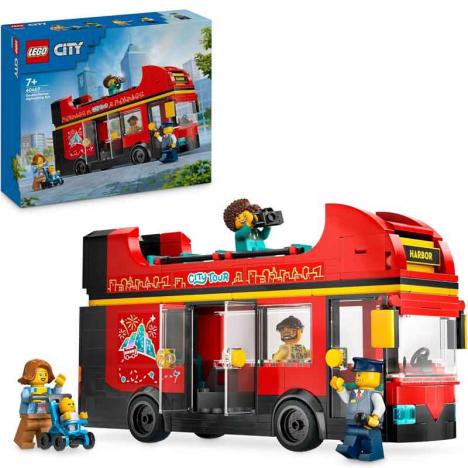 Lego 60407 City - Autobús Turístico Rojo de Dos Plantas