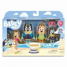 Bluey Family Pack 4 Figuras Bluey Family Beach Day (Famosa BLY63000)