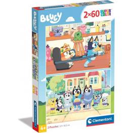 Puzzle Bluey 2 X 60 Piezas (Clementoni 24813)