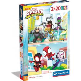 Puzzle Spidey y sus Amigos 2 X 20 Piezas (Clementoni 24794)