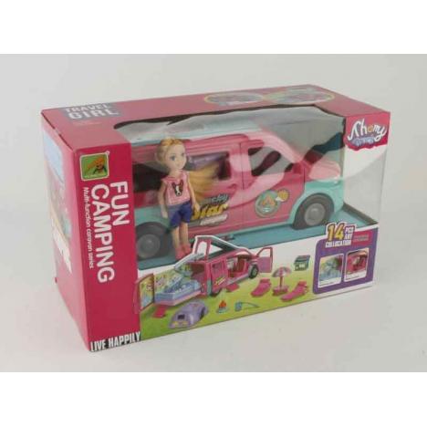 Muñeca Shamy 11 cm. con Caravana Camper