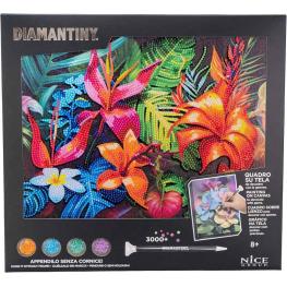 Diamantiny Cuadro Flores Tropicales