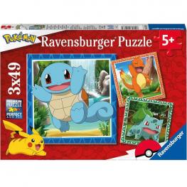 Puzzle Pokémon 3x49 Piezas (Ravensburger 05586)