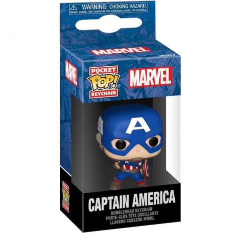 Funko Pop - Llavero Pocket POP Marvel Capitán América