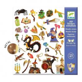 Pack 160 Stickers Metalizadas Fantasía Medieval (DJECO 39277)