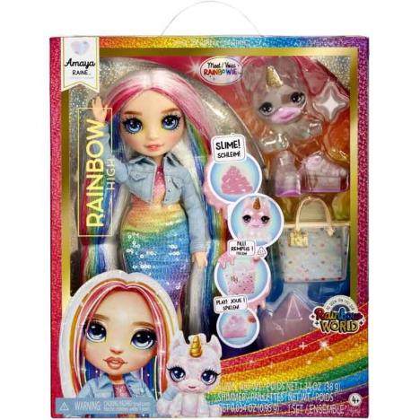 Muñeca Rainbow High Slime & Mascota Amaya Raine