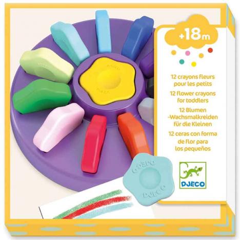 Pack 12 Ceras en Forma de Flor para Peques (DJECO 39005)