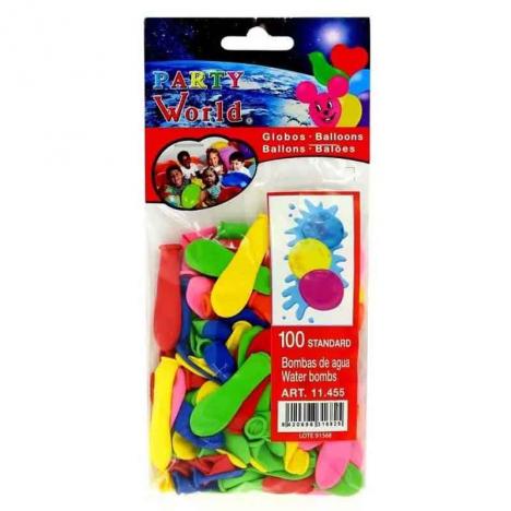 Bolsa 100 Globos de Agua Surtidos
