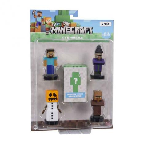 Minecraftl Pack 5 Figuras Modelos Surtidos (Bizak 64110004)