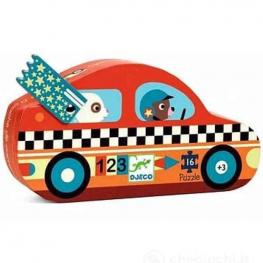 Puzzle Silueta El Coche de Carreras 16 Piezas (DJECO 37273)