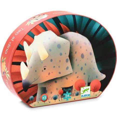 Puzzle Silueta Teo el Dinosaurio 24 Piezas (DJECO 37284)