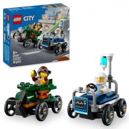 Lego 60459 City - Pack de Coches de Carreras: Avión vs. Cama de Hospital