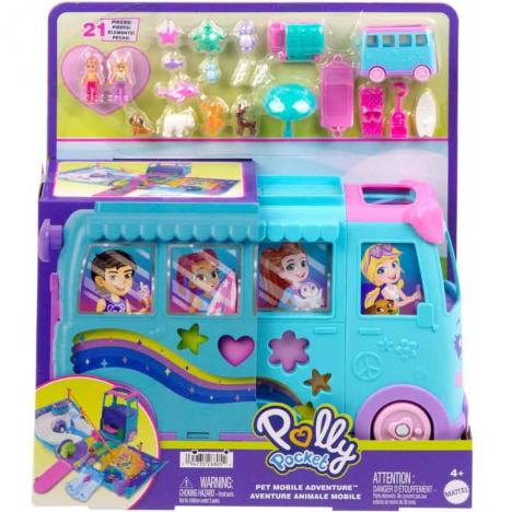Polly Pocket - Aventura en la Autocaravana de Mascotas (Mattel JCC22)