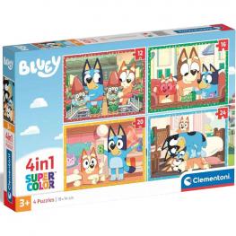 Puzzle Bluey Progresivo  12, 16, 20 y 24 Piezas (Clementoni 21530)