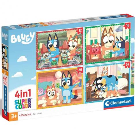 Puzzle Bluey Progresivo  12, 16, 20 y 24 Piezas (Clementoni 21530)