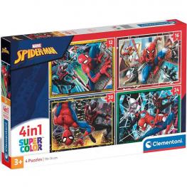 Puzzle Spîderman Progresivo  12, 16, 20 y 24 Piezas (Clementoni 21515)