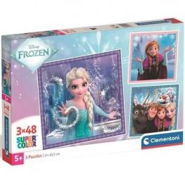 Puzzle Disney Frozen 3 X 48 Piezas (Clementoni 25021)