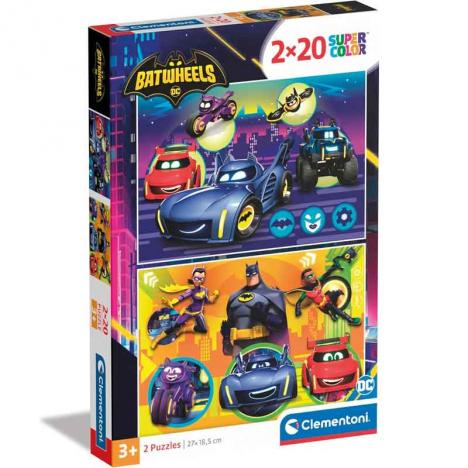 Puzzle Batwheels 2 X 20 Piezas (Clementoni 24806)